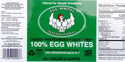 Liquid Egg Whites 100% CAGE FREE 1 Gallon